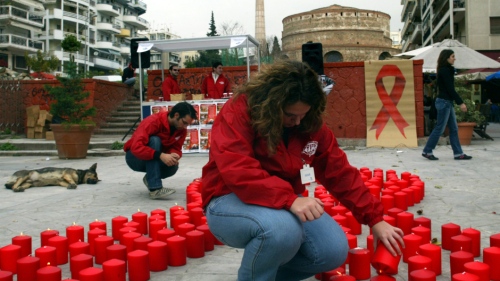 Austerity measures in Greece are raising red flags, and red ribbons. (AP Photo/Nikolas Giakoumidis)